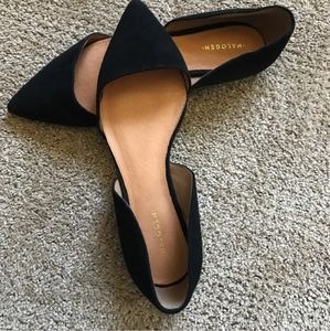 Halogen Maisey Nordstrom d'orsay black suede flats size 6.5